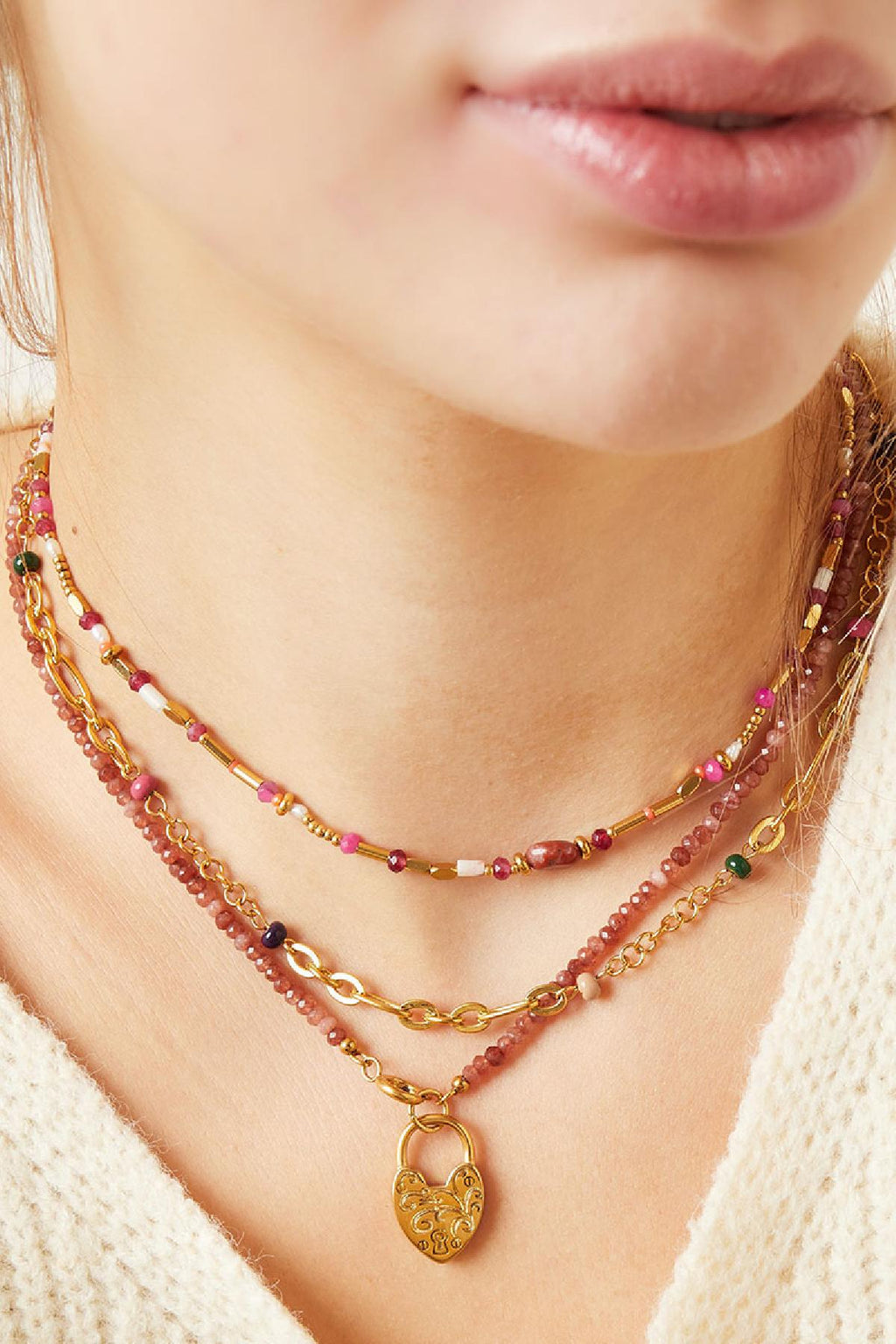 Purple heart ketting