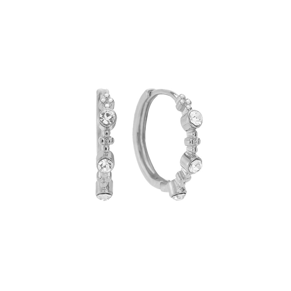 Diamond hoop oorbel