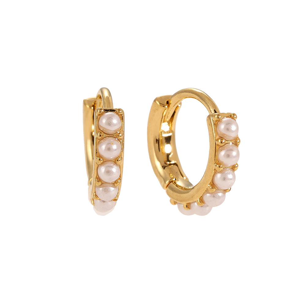 Pearl hoop oorbel