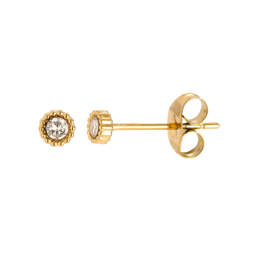 Diamanten ronde oorbellen