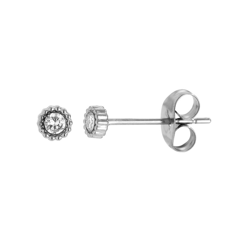 Diamanten ronde oorbellen