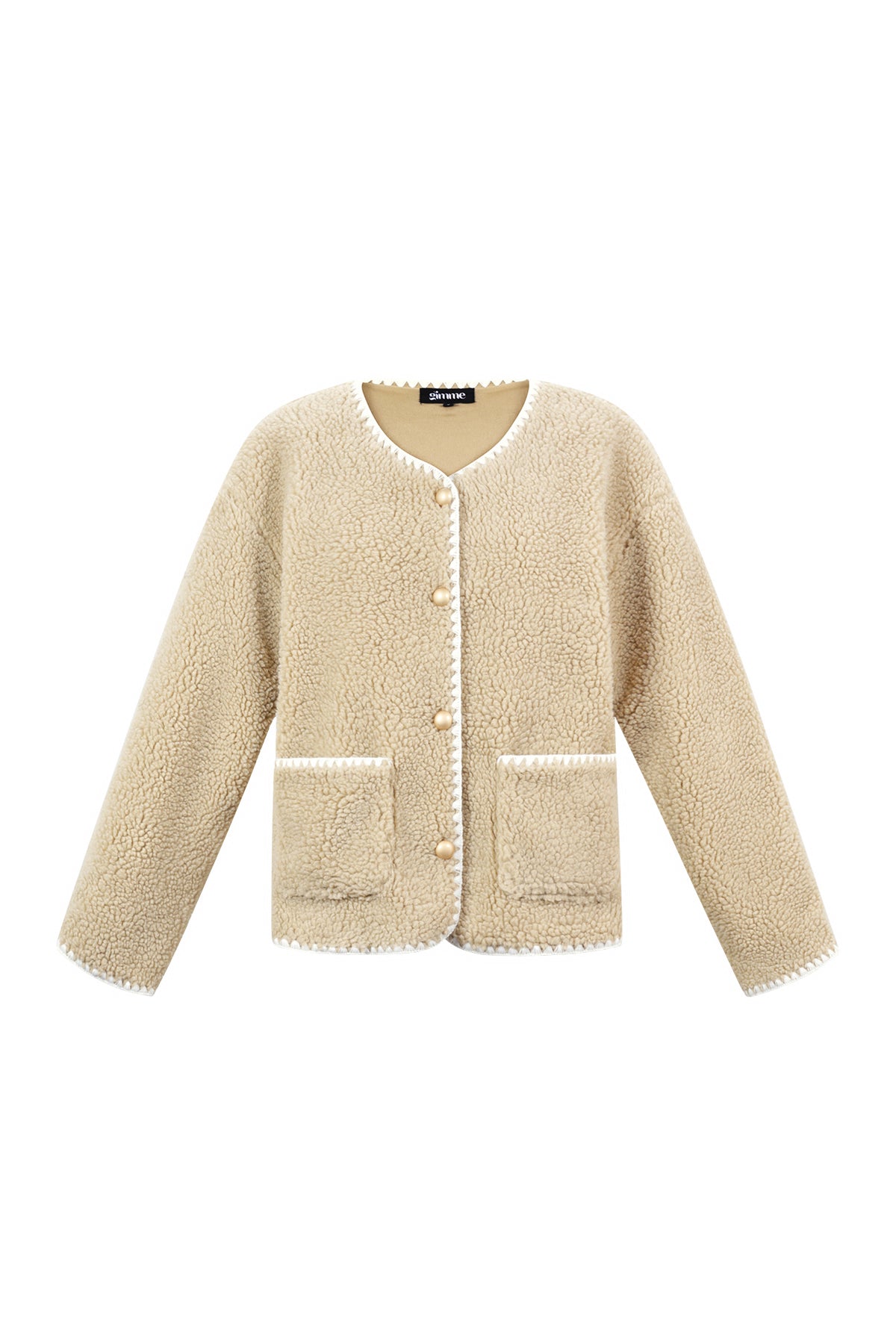 Stylish Color Clash Woven Jacket for Fall/Winter