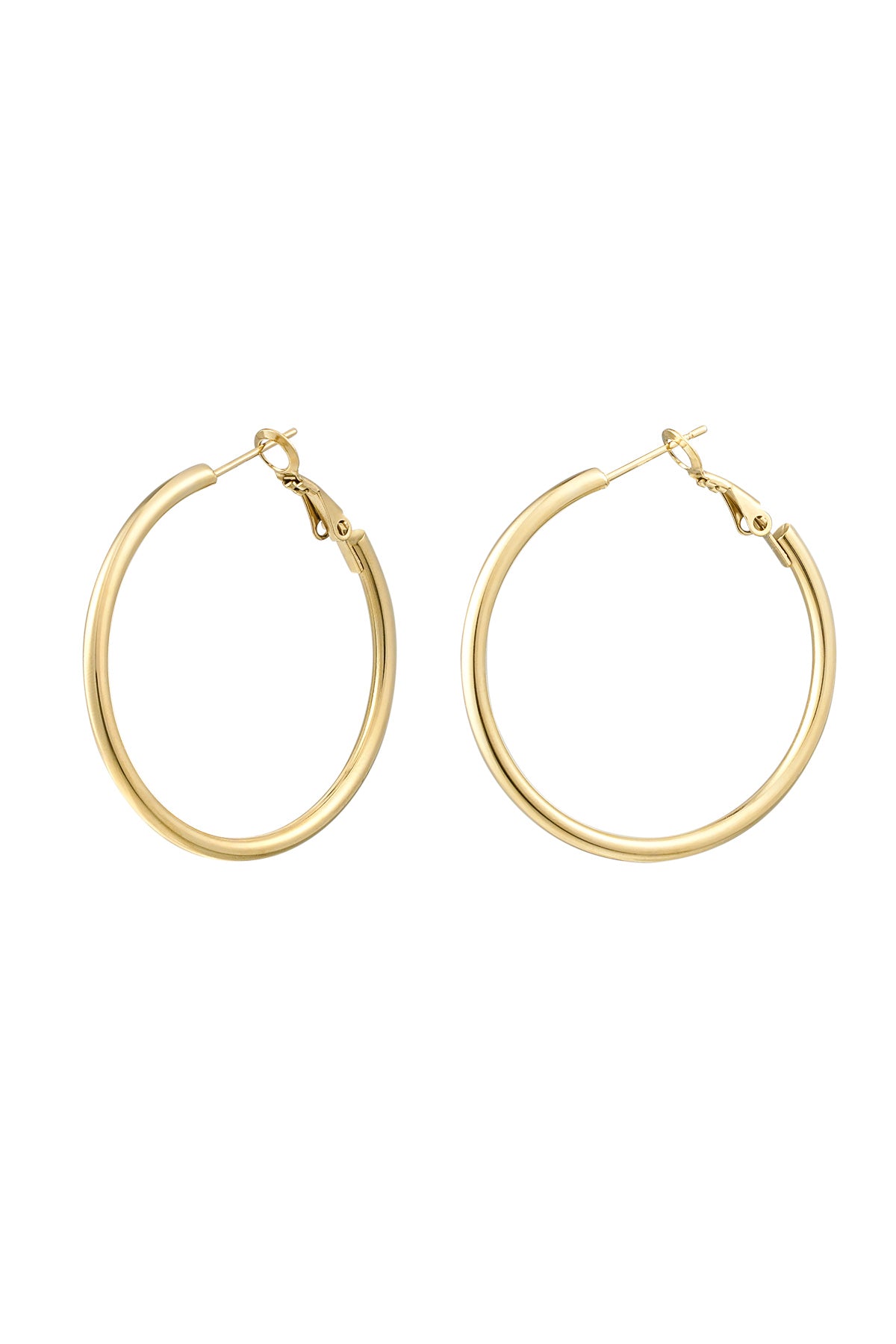 Stylish Basic Hoop Earrings in Silver & Gold
