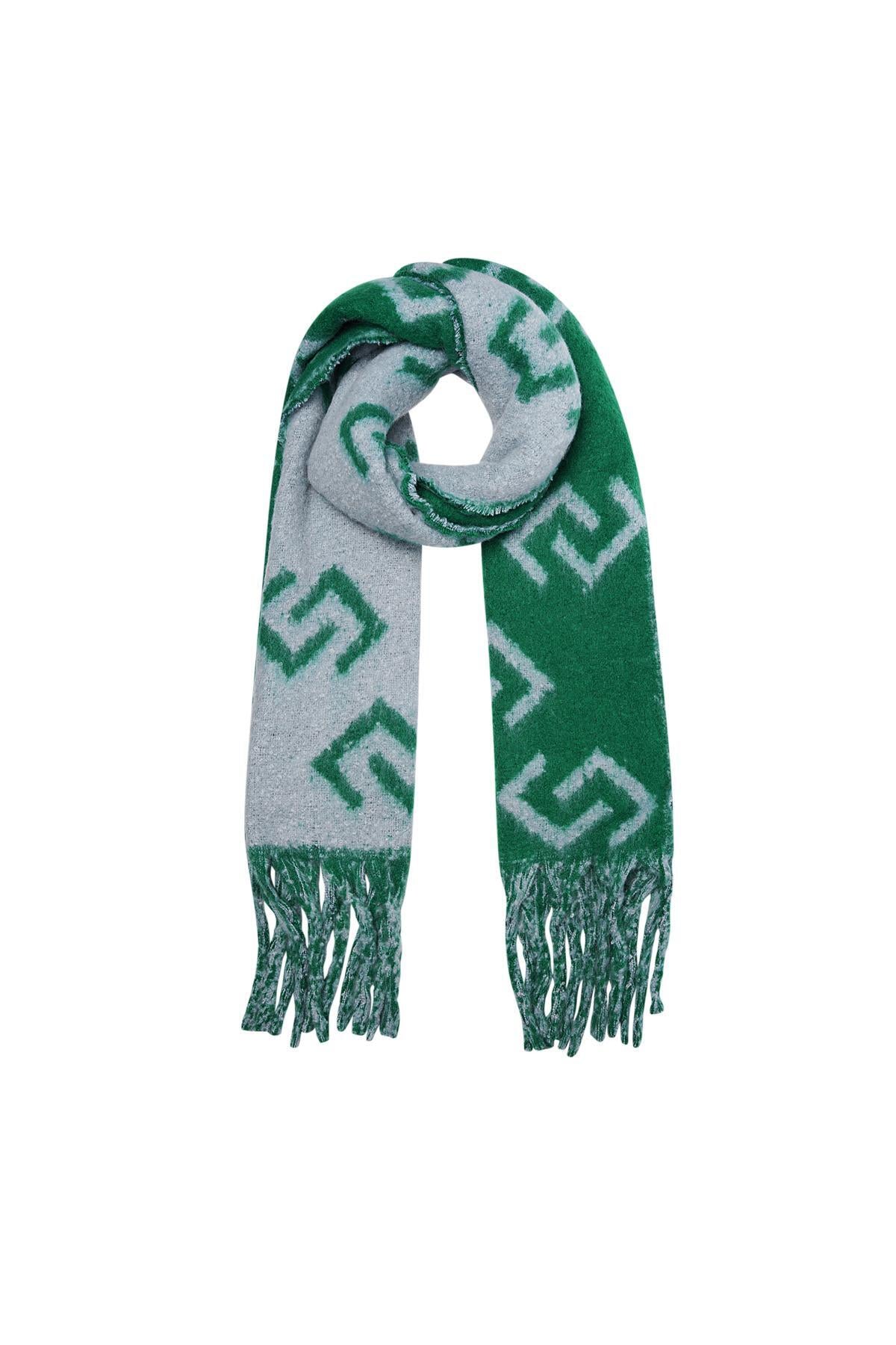 Vierkante Patronen Wintersjaal