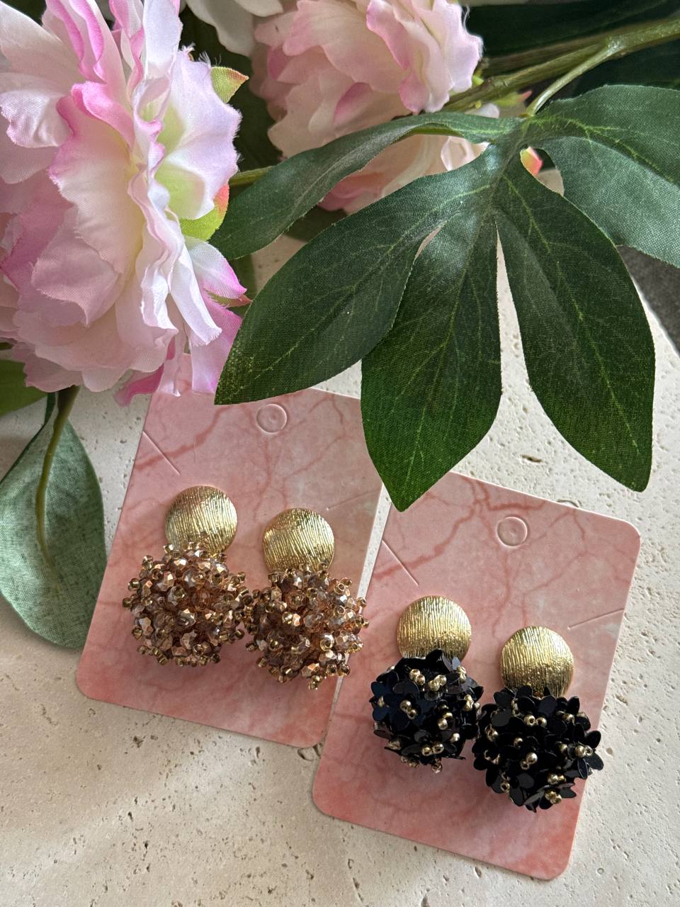 Petal & Texture Drop Oorbellen