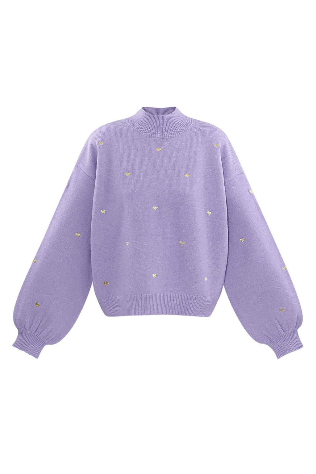 Soft Acrylic Heart Knit Sweater for Fall Winter