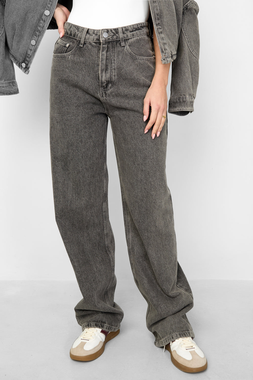 Gimme Casual Heart Straight Denim Pants
