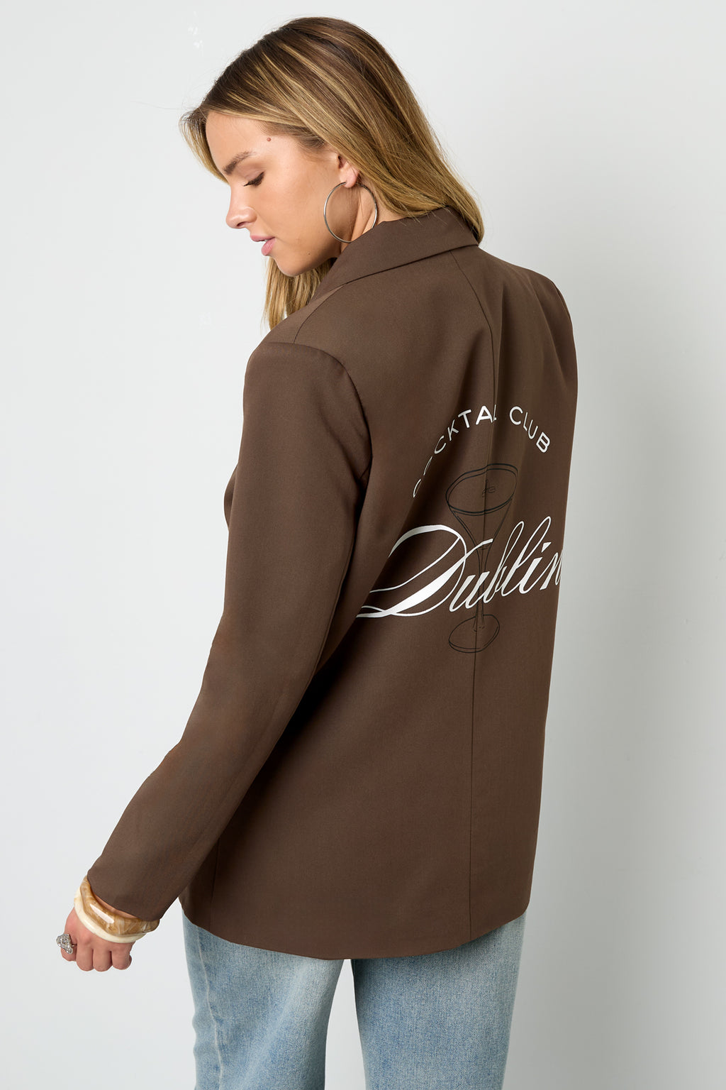 Elegant Ladies' Suit Set in Grey & Coffee Brown for Fall/Winter