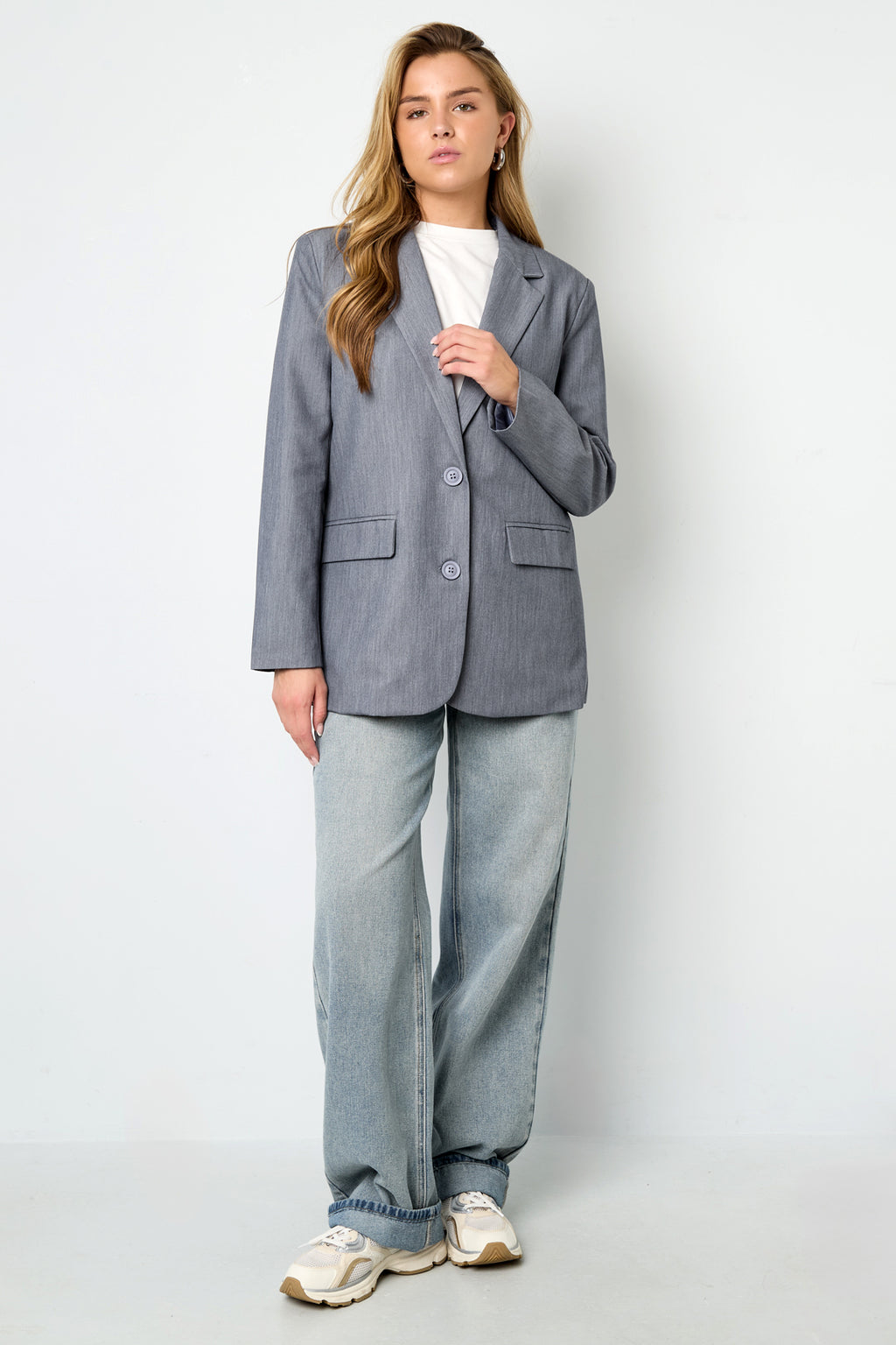 Elegant Khaki & Grey Woven Ladies' Suit Set for Fall/Winter